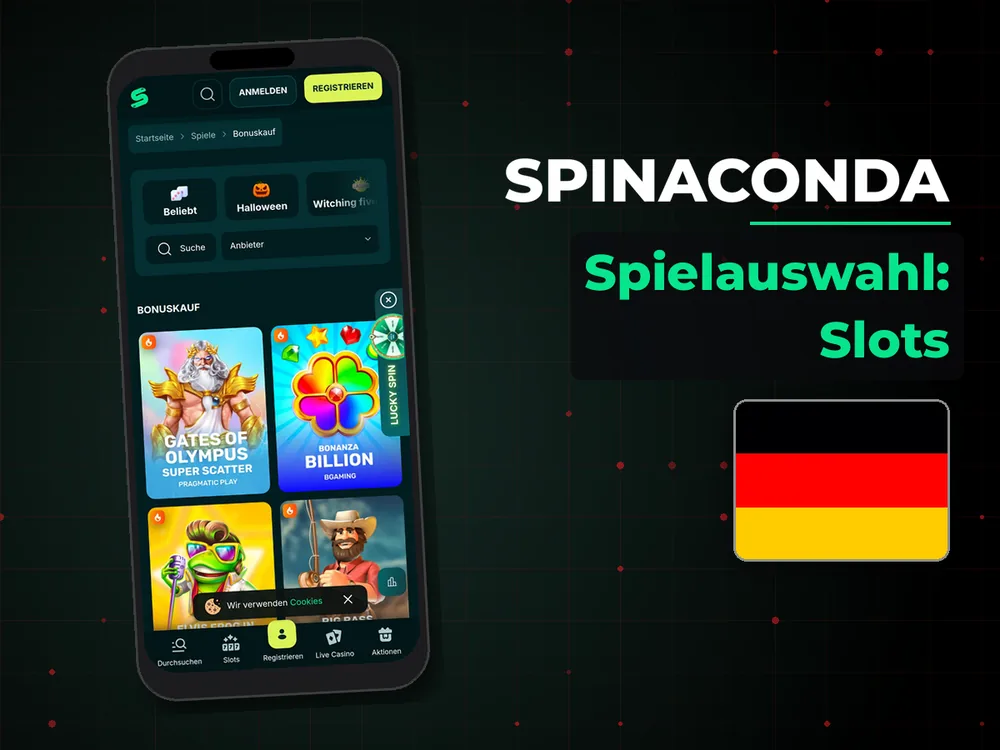 Spinaconda - Spielauswahl: Slots
