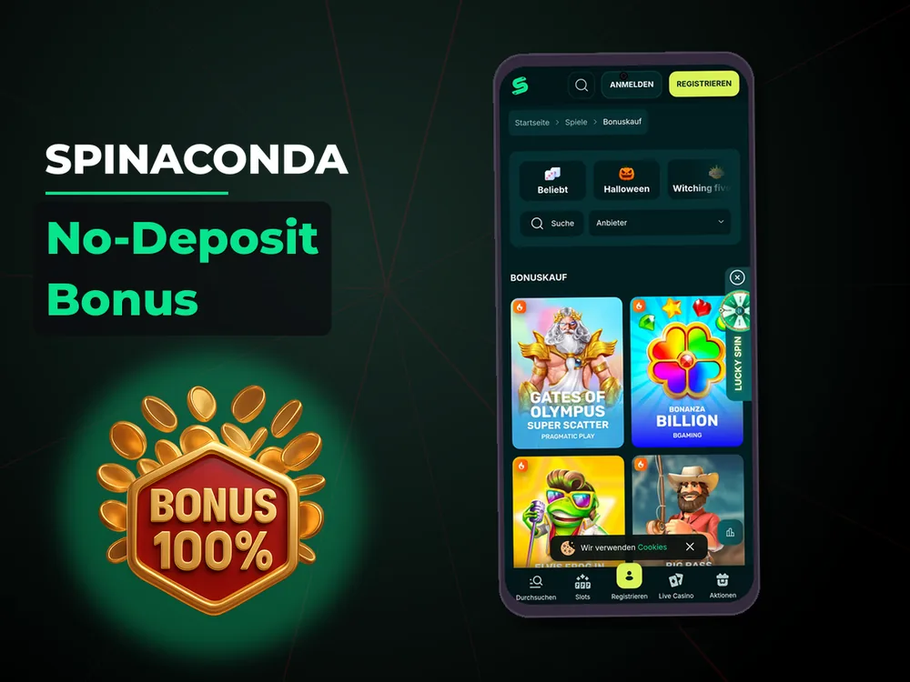 Spinaconda - No-Deposit Bonus