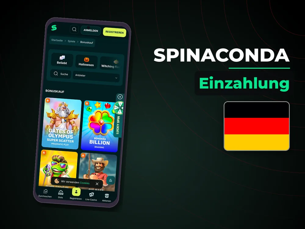 Spinaconda - Einzahlung
