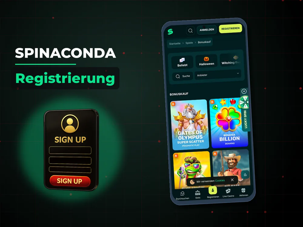 Spinaconda - Registrierung